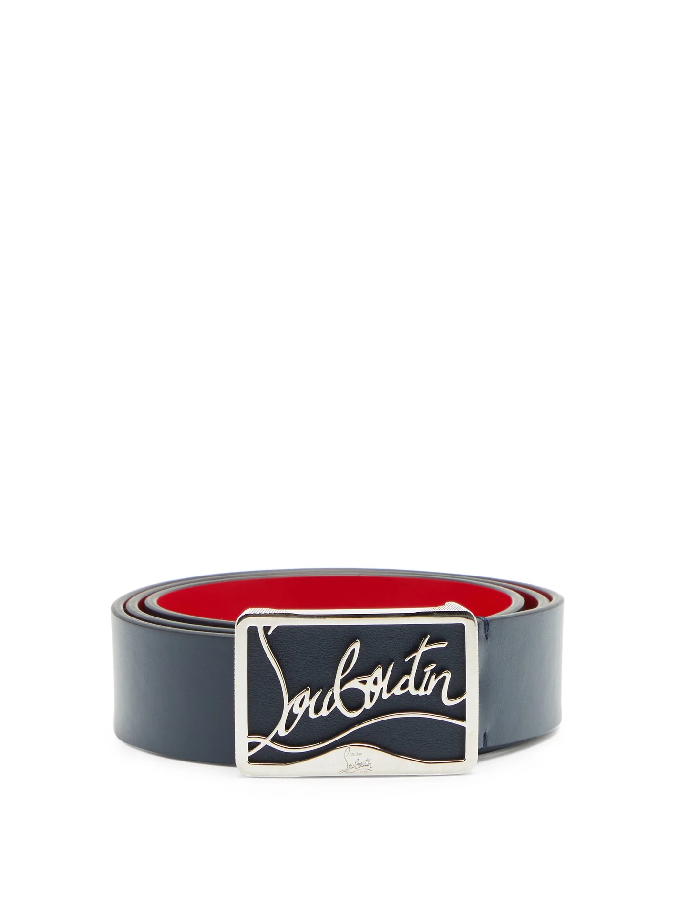 Ricky logo-plaque leather belt - 1