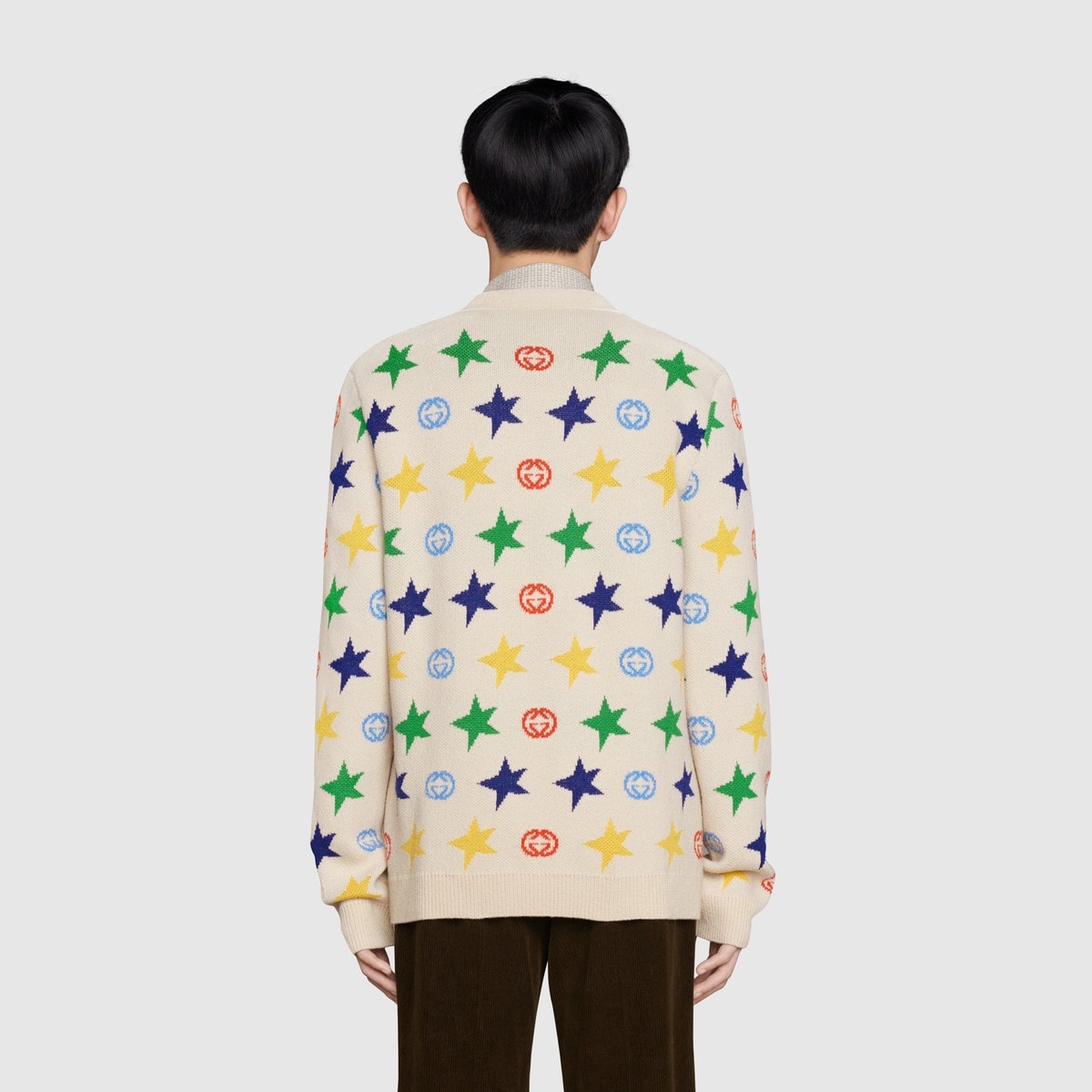 Wool cardigan with stars - 4