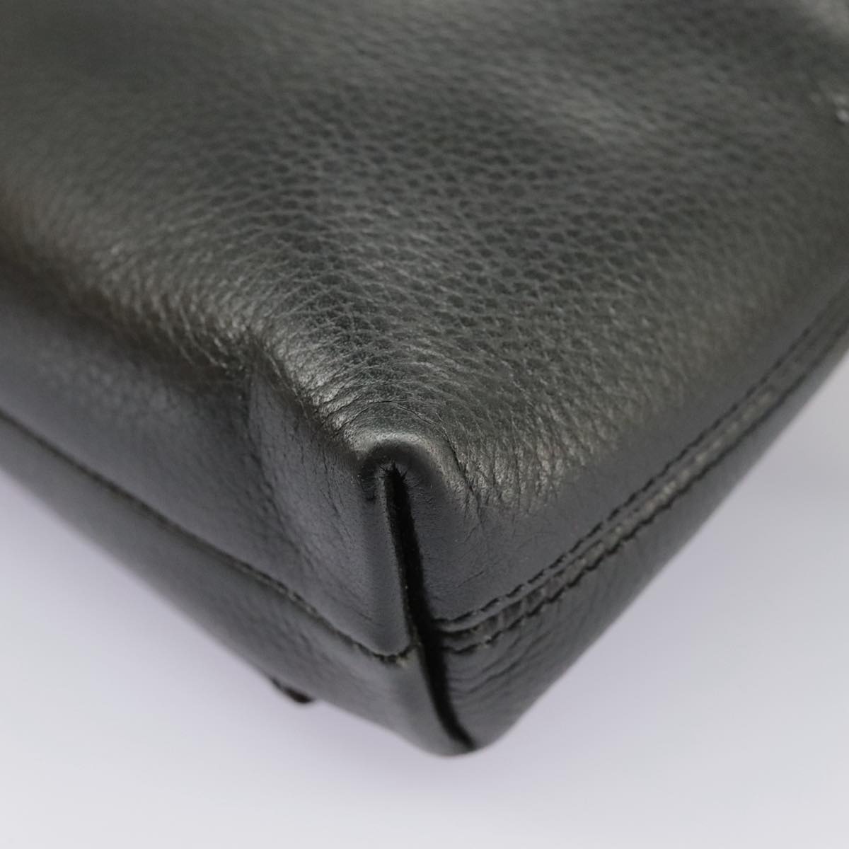 CELINE Hand Bag Leather Black Gold - 13