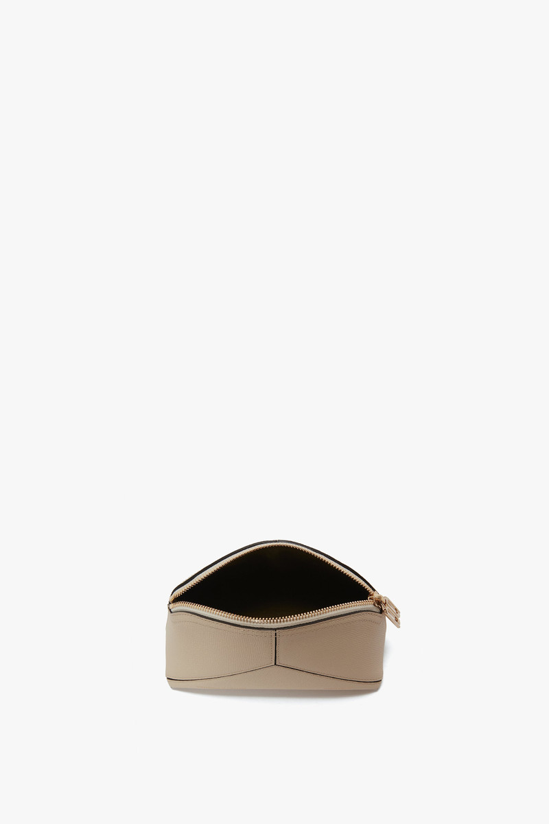 Exclusive Victoria Mini Wash Bag In Ivory Leather 5