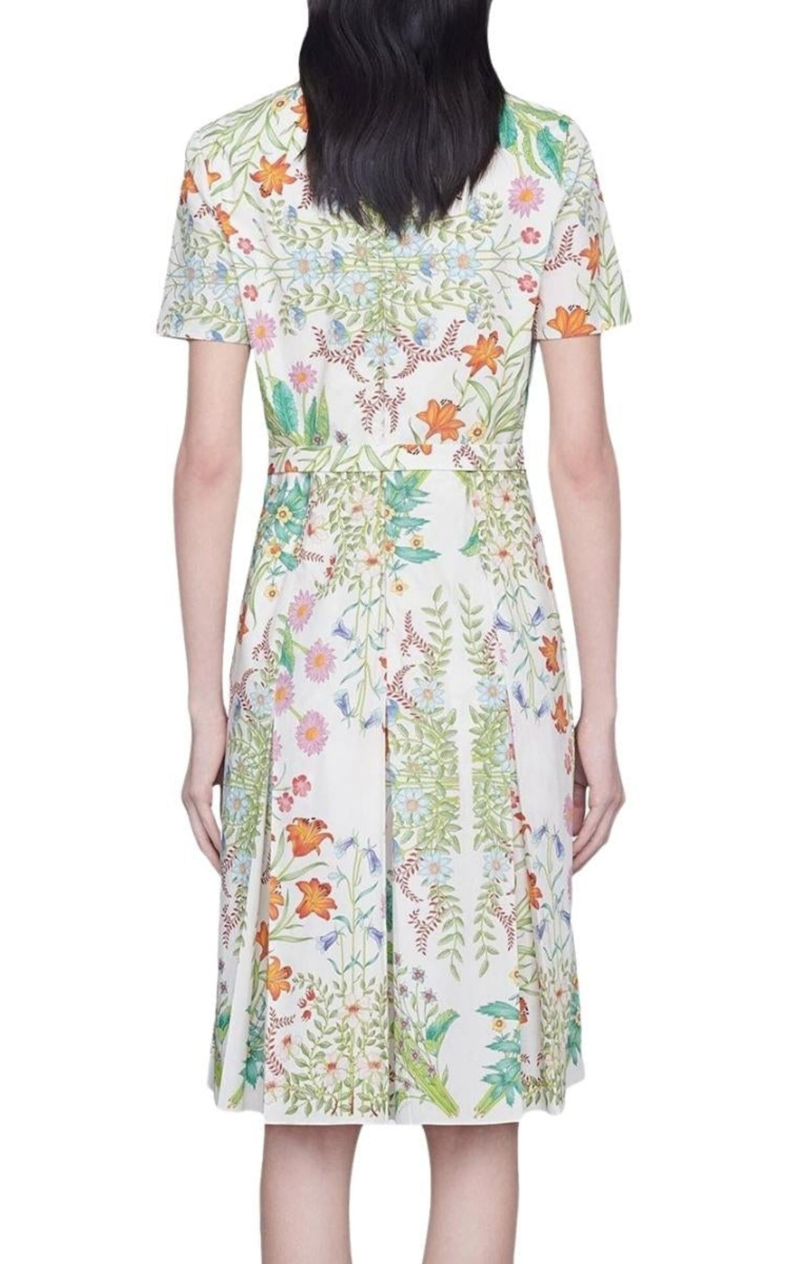 Flora Print Cotton Midi Dress - 3