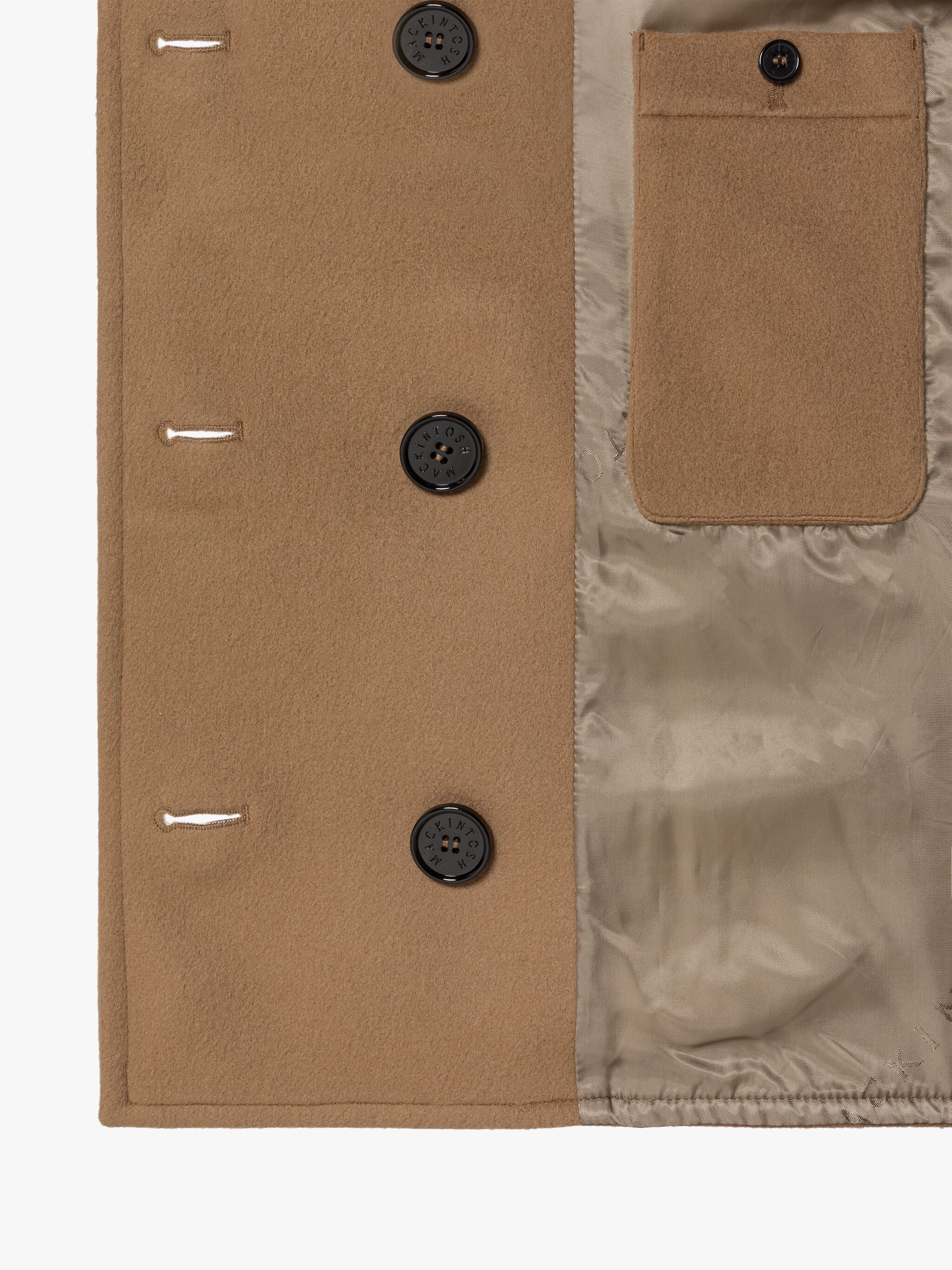 FIONA BEIGE WOOL & CASHMERE PEA COAT - 6