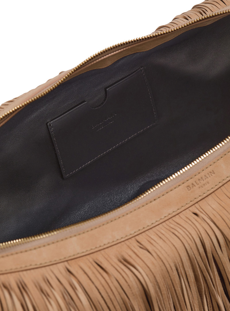 Ébène Hobo Large fringed suede bag 6