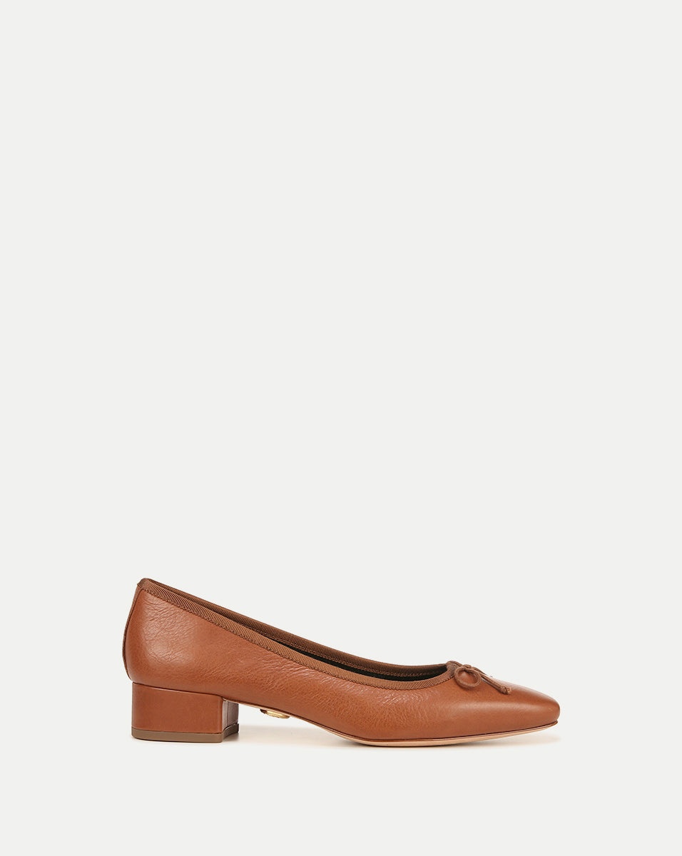 CECILE LEATHER BALLET PUMP - 1