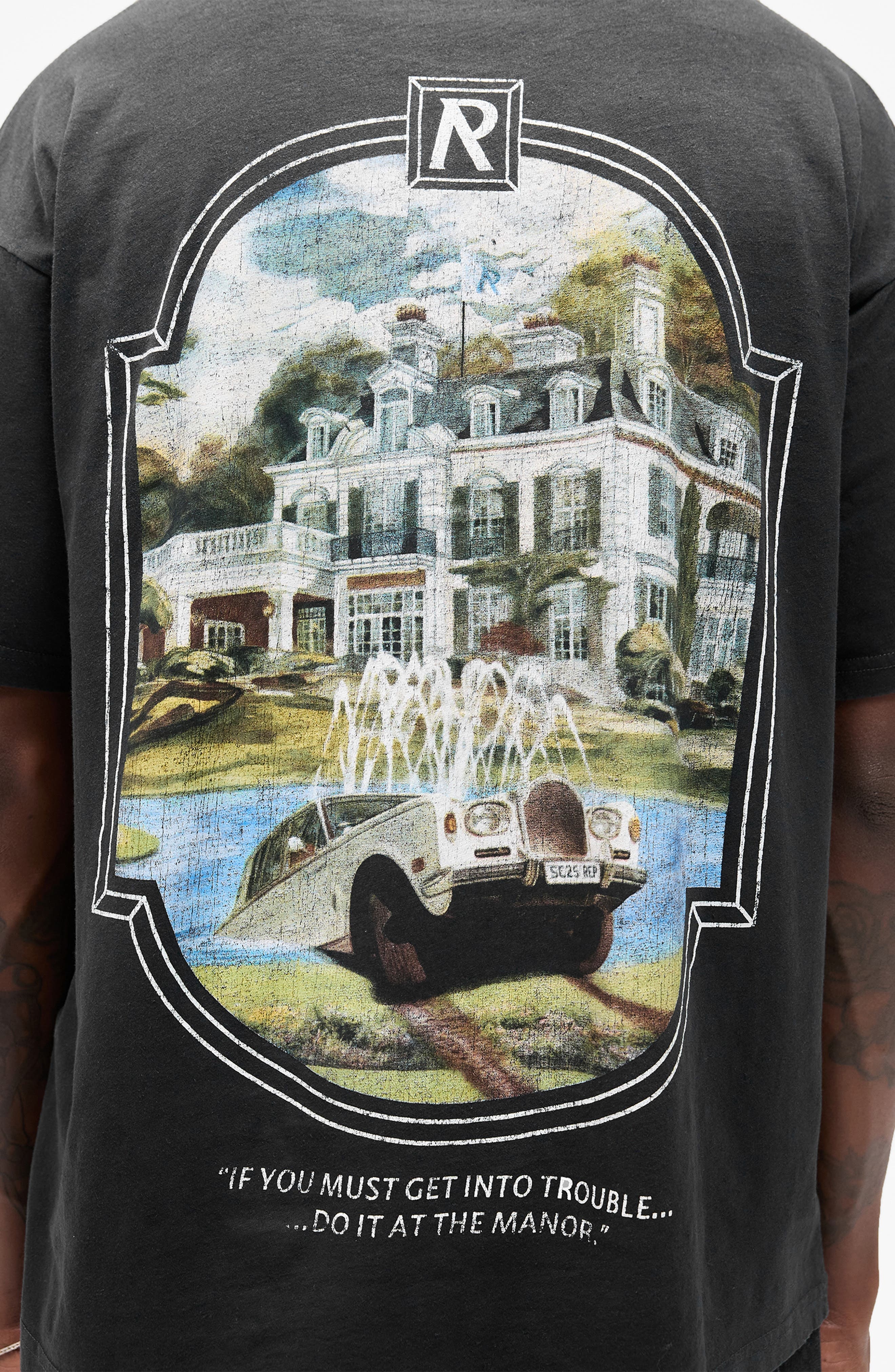 Represent Revere Manor Graphic T-Shirt in Stained Black at Nordstrom - 4