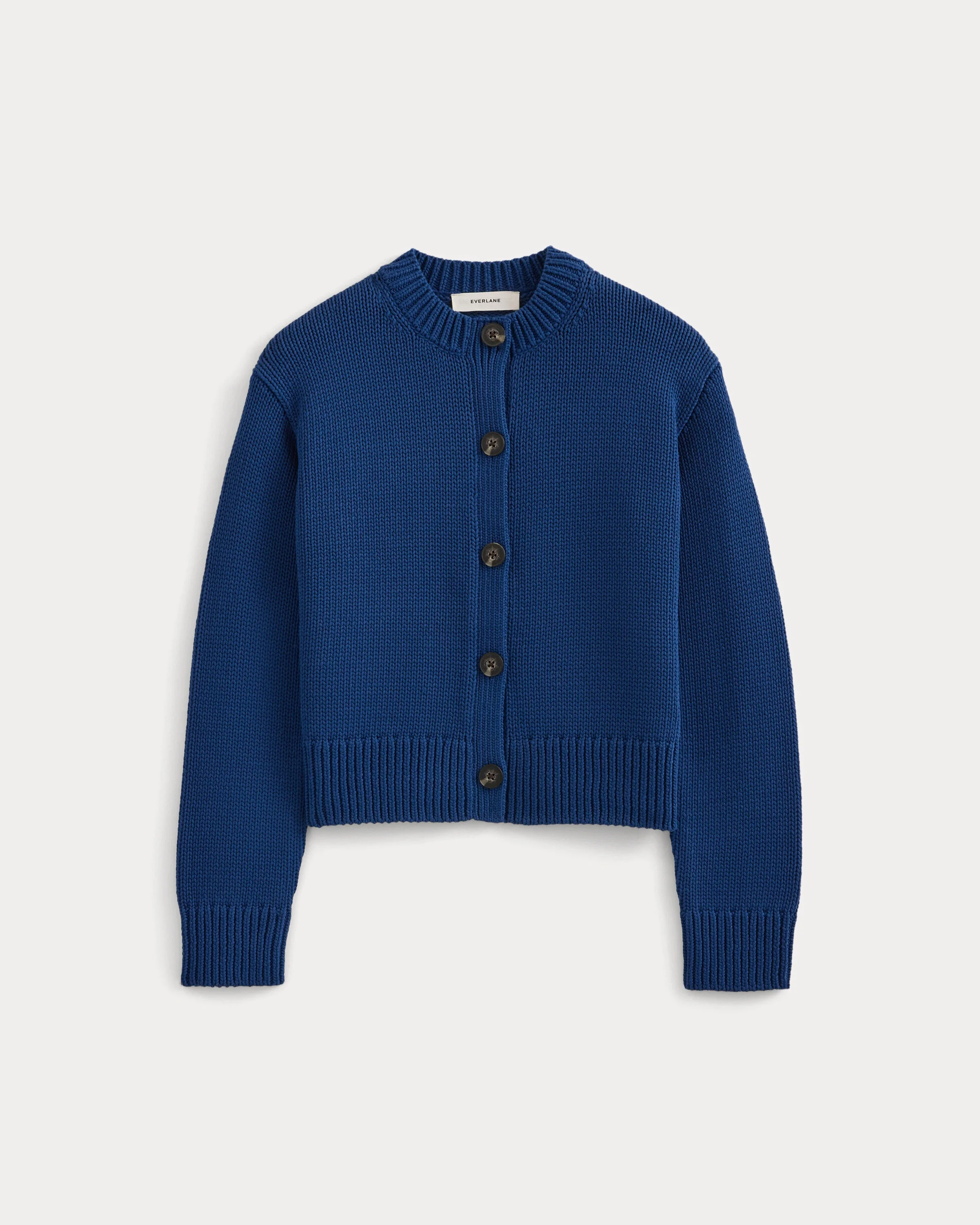 OPEN-KNIT CARDIGAN CREW IN ELEVATED COTTON - 1