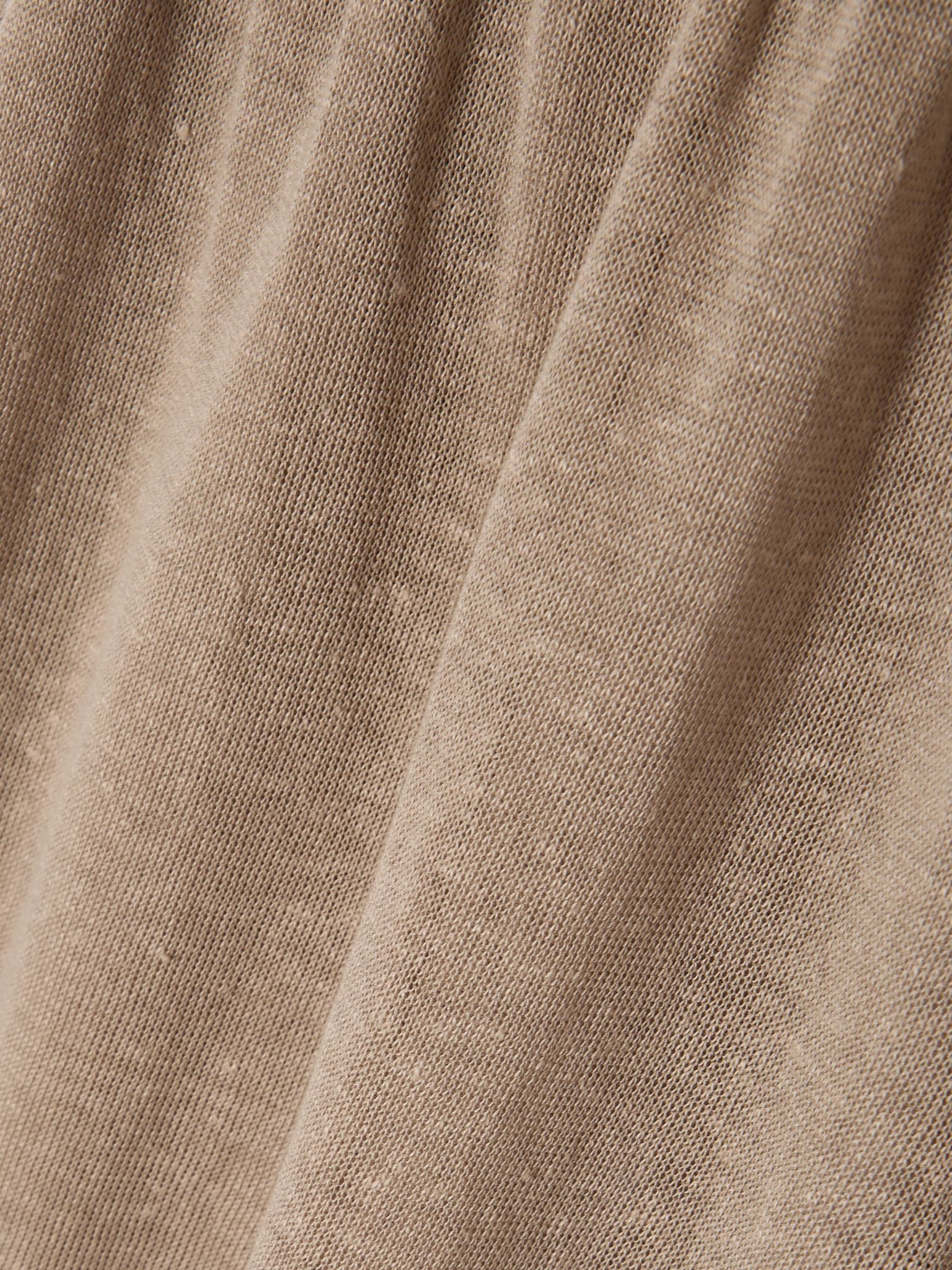 Linen and silk-blend pants Taupe - 6