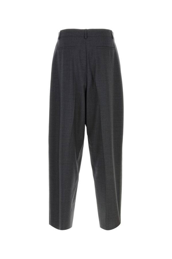 Dark grey wool wide-leg pant - 2