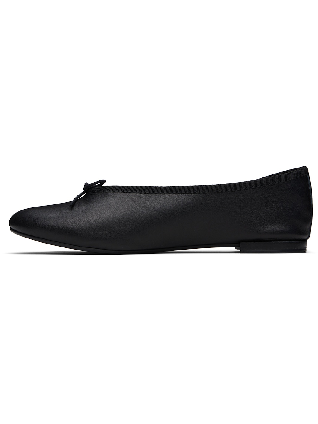 Black Lilouh Almond Toe Ballerina Flats - 3