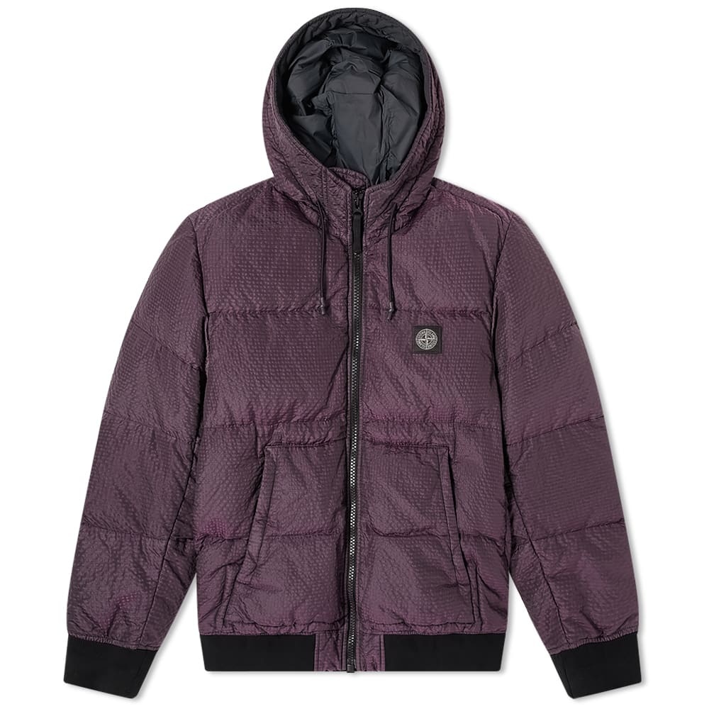 Stone Island Seersucker Nylon Down Smock Jacket - 1