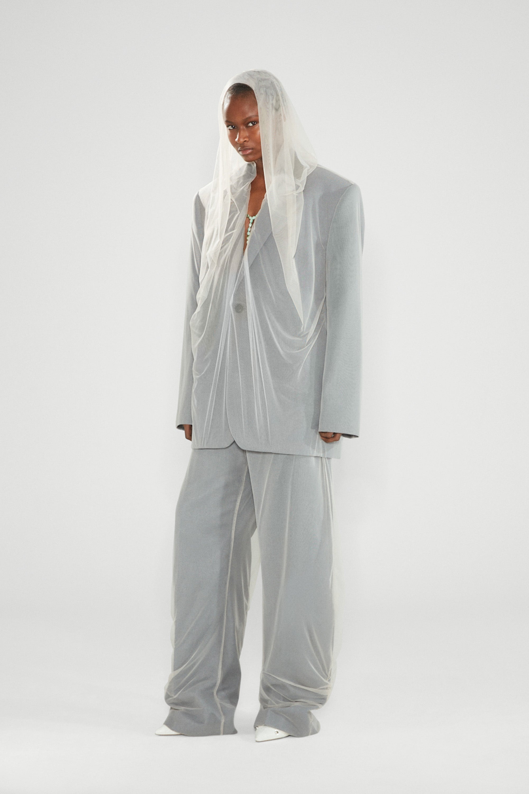 Draped Hood Blazer - 3
