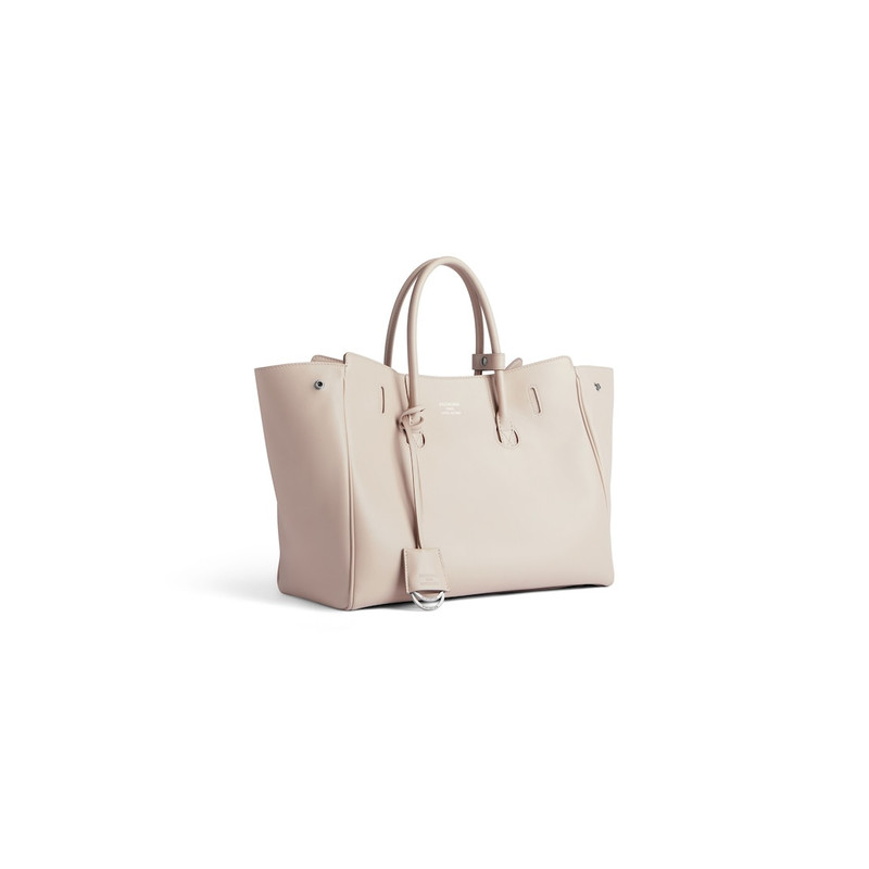 BALENCIAGA Women's Hampton Carry All Bag Small in Almond outlook