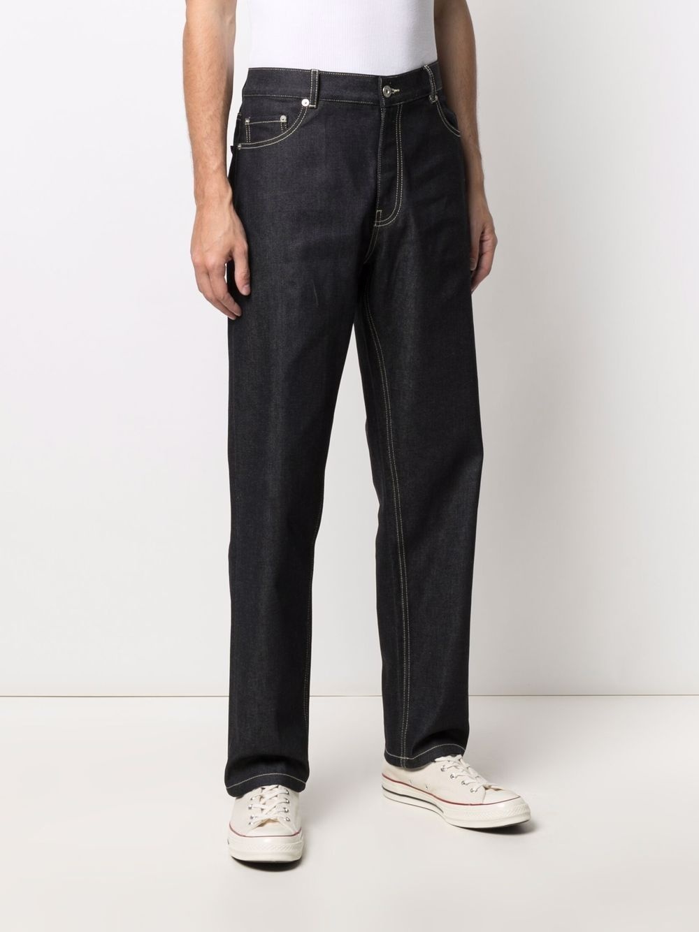 mid-rise straight-leg jeans - 3