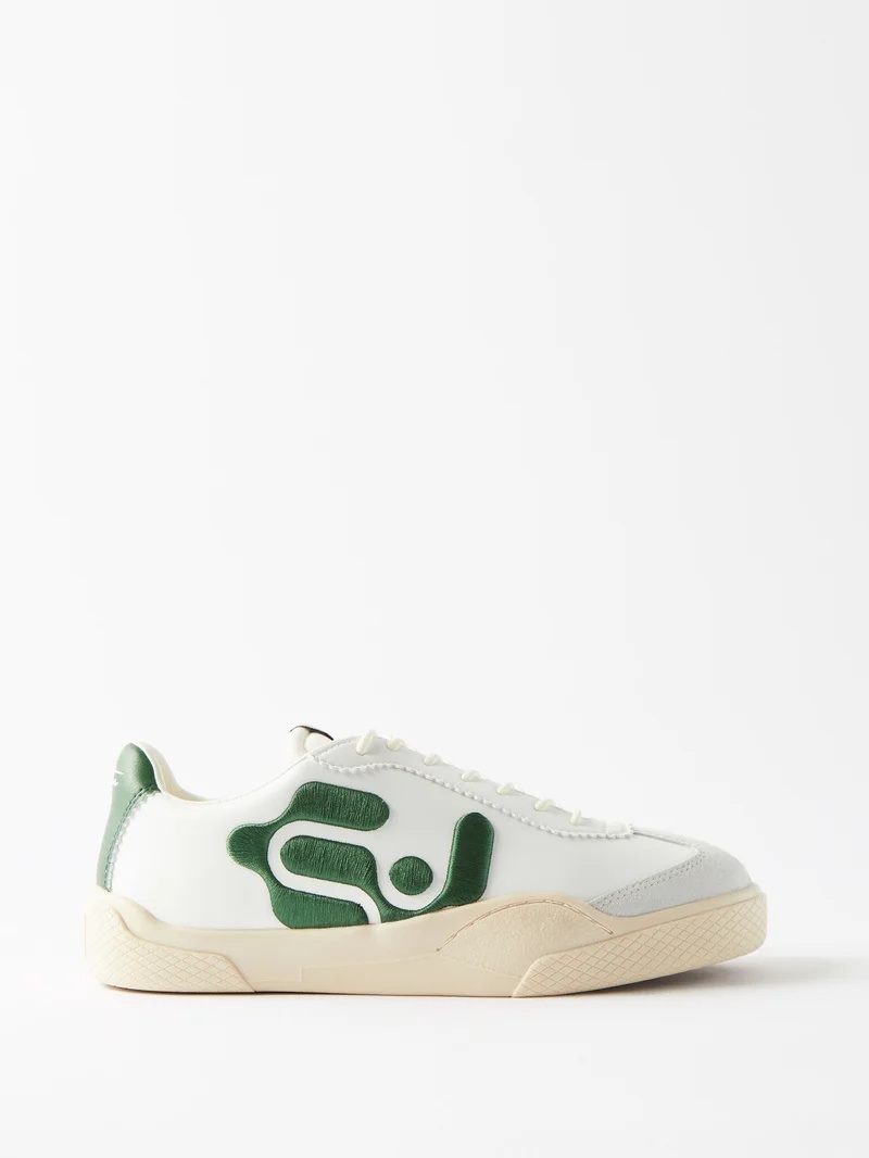 Santos faux-leather trainers - 1