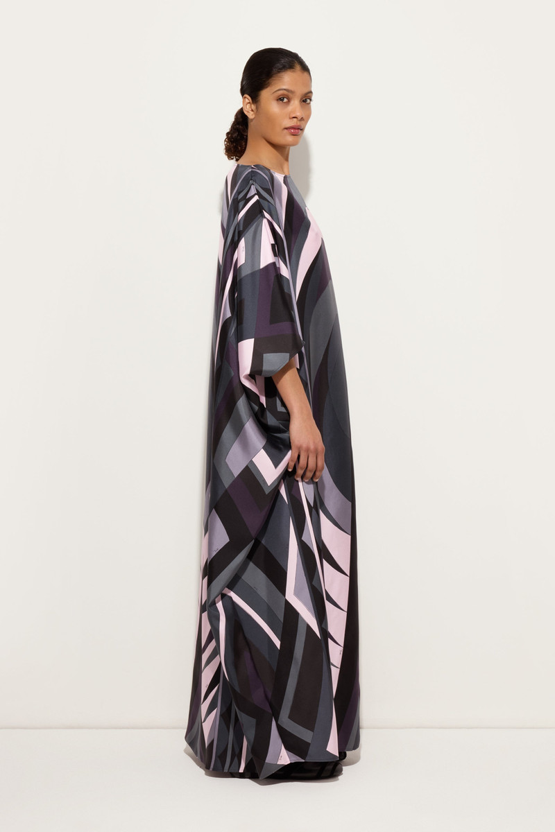 VOLUTE PRINT LONG KAFTAN 3