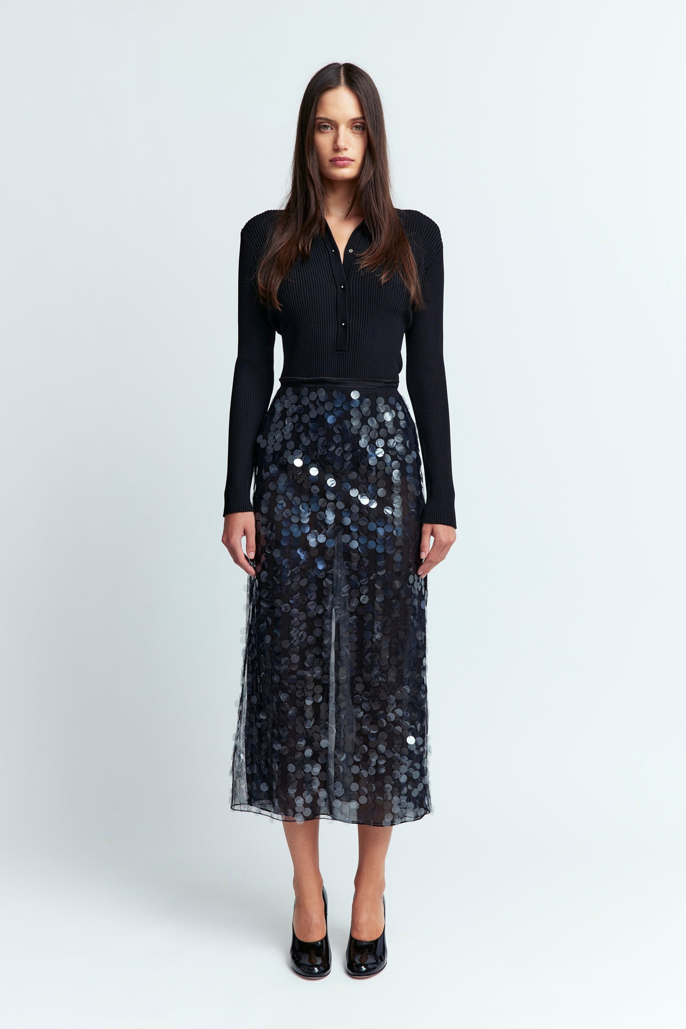 DIA MIDI SKIRT IN SEQUIN - 1