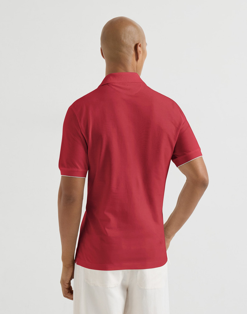 Cotton piqué polo shirt with logo 3