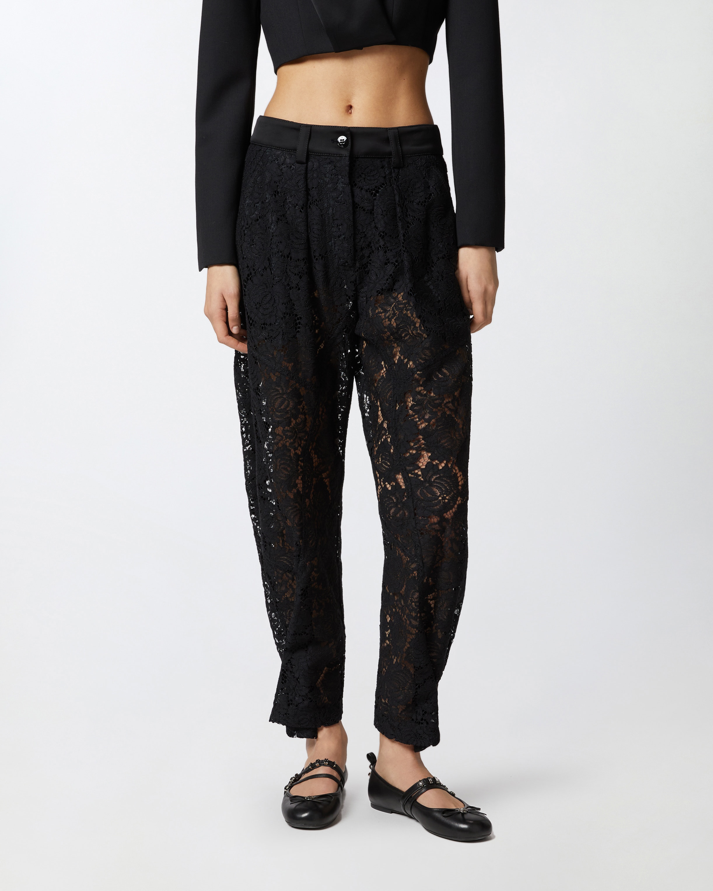 FLORAL LACE P-PANTS TROUSERS - 3