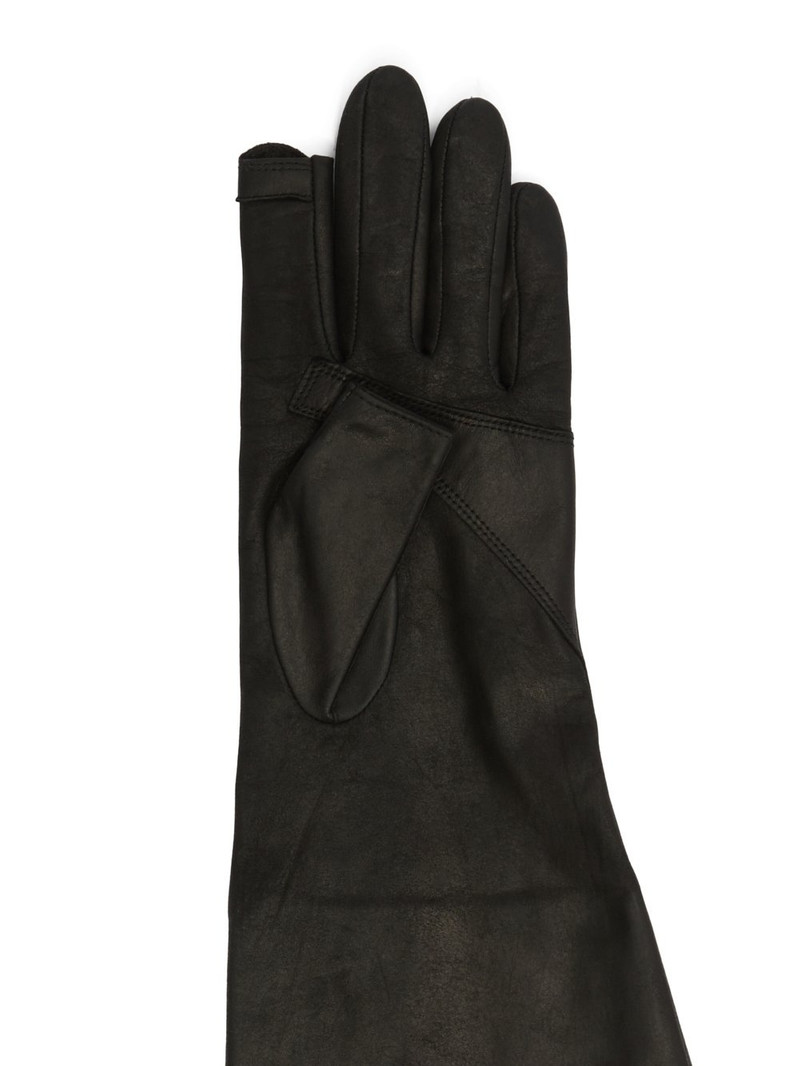 Black Waxed Long Gloves 3