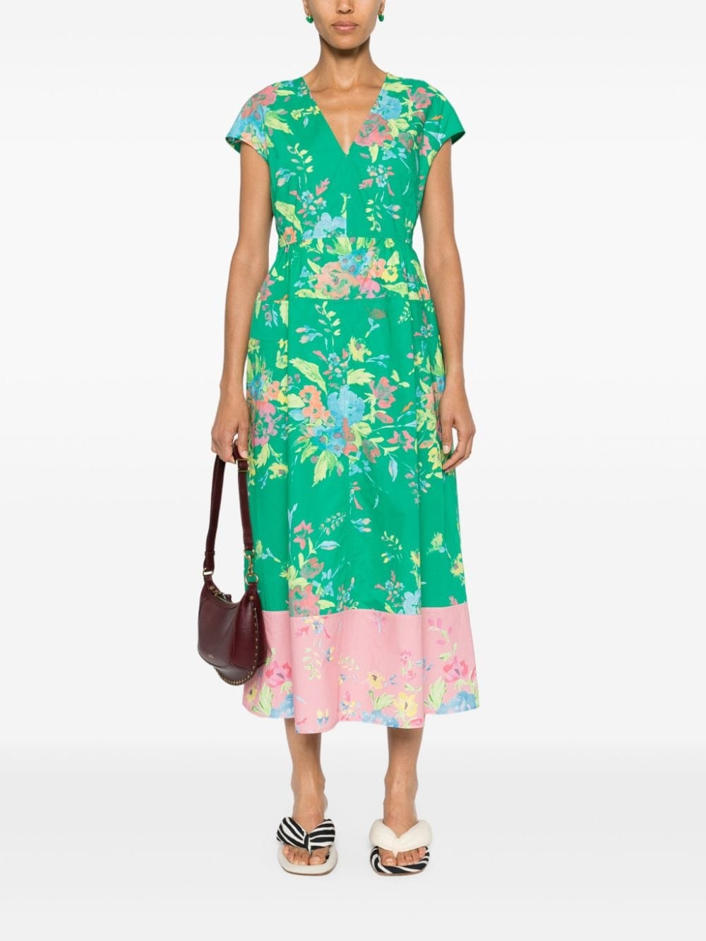 floral-print cotton dress - 2