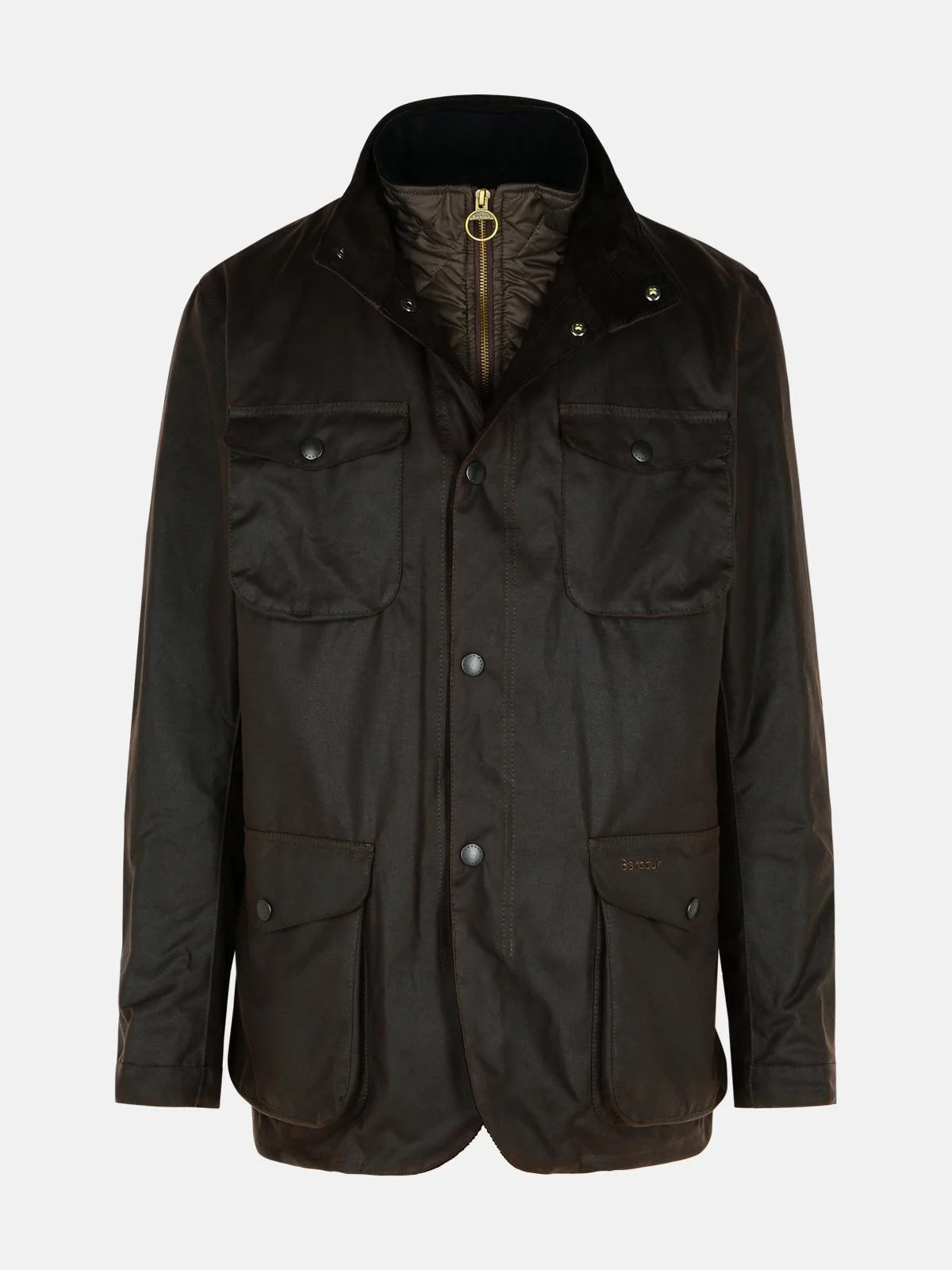 'OGSTON' BROWN WAXED COTTON JACKET - 1