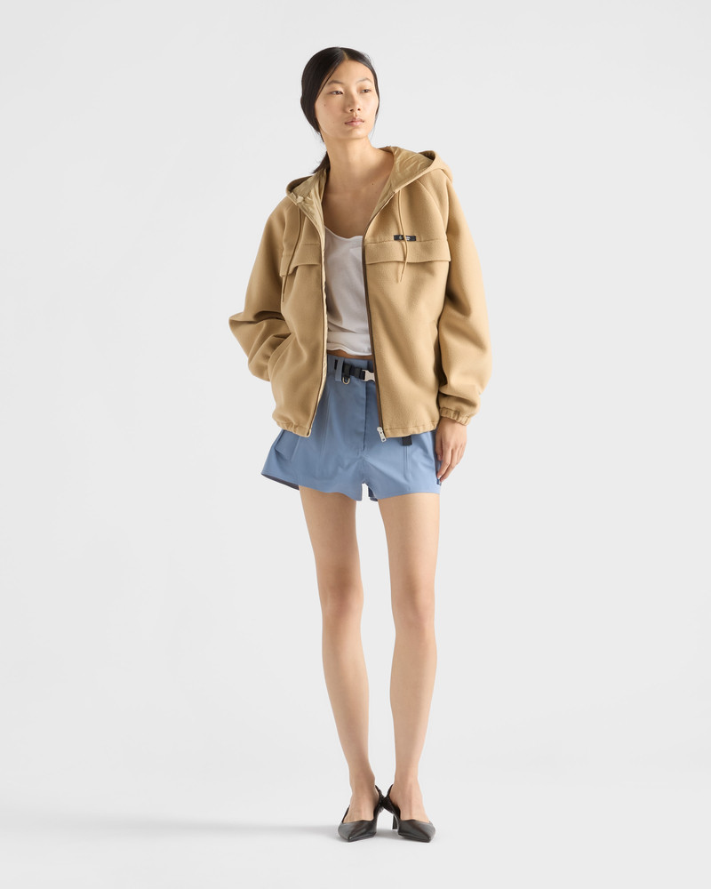 Prada Technical fleece hoodie jacket outlook