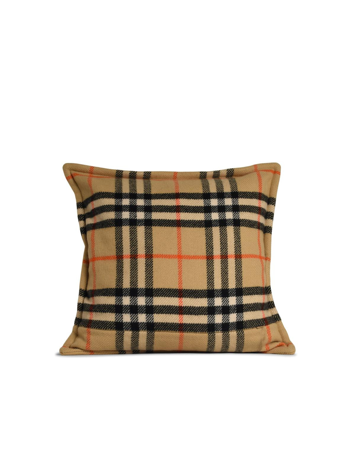 Burberry 'Check' Cushion In Beige Wool Blend Men - 3