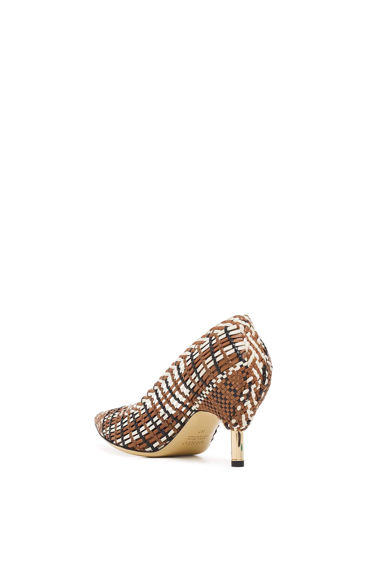 Andres Braided Pump in Cognac Multi Leather - 3