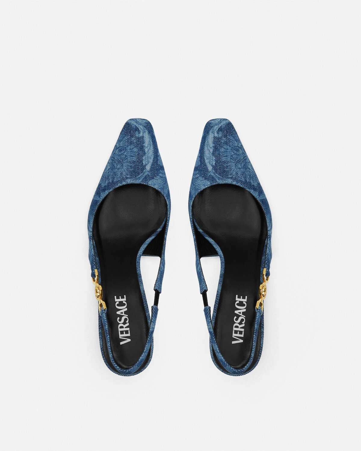 Barocco Denim Slingback Pumps 40 mm - 3