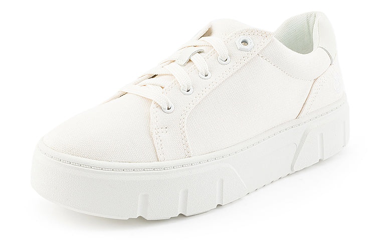 (WMNS) Timberland Laurel Court Low Lace Up Sneakers 'White Canvas' A5ZHGW - 3