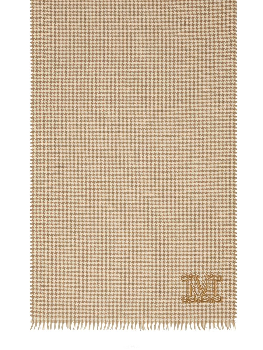 houndstooth cashmere scarf - 2