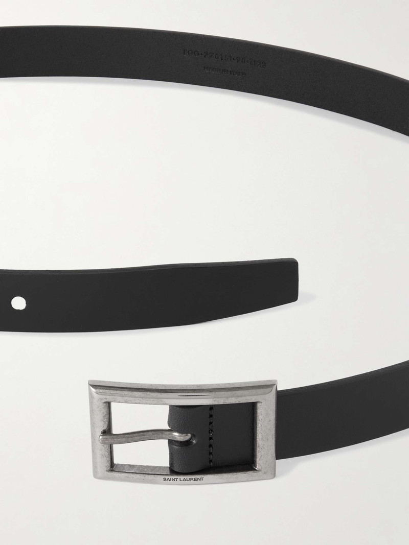 SAINT LAURENT 3cm Leather Belt outlook