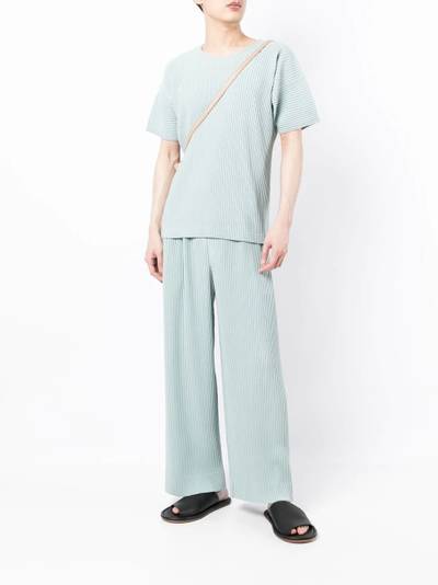 ISSEY MIYAKE pleated short-sleeved top outlook