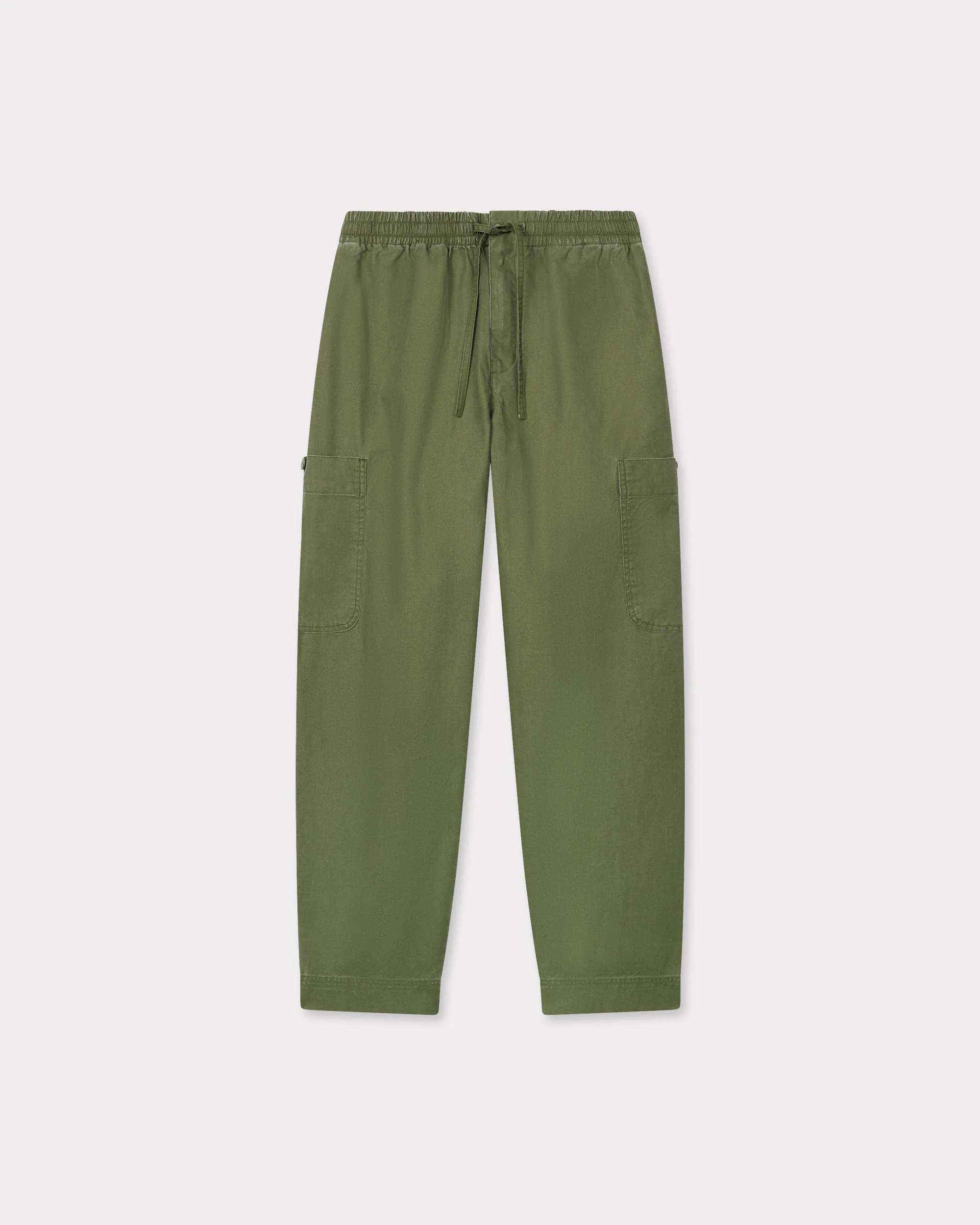 'KENZO Elephant Logo' embroidered cargo jogpants in coated cotton - 1