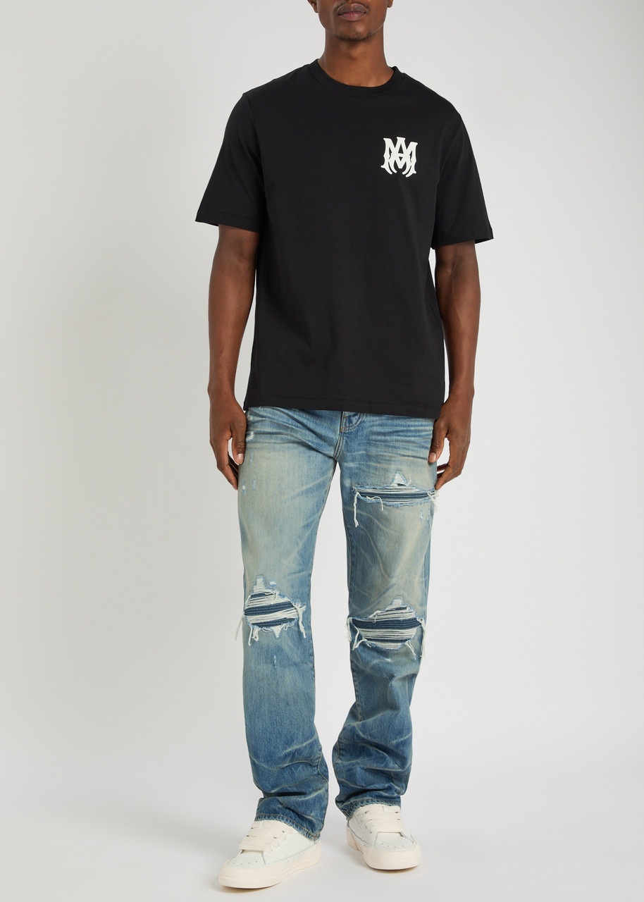 Amiri MX1 Ripped Straight-leg Jeans - 4