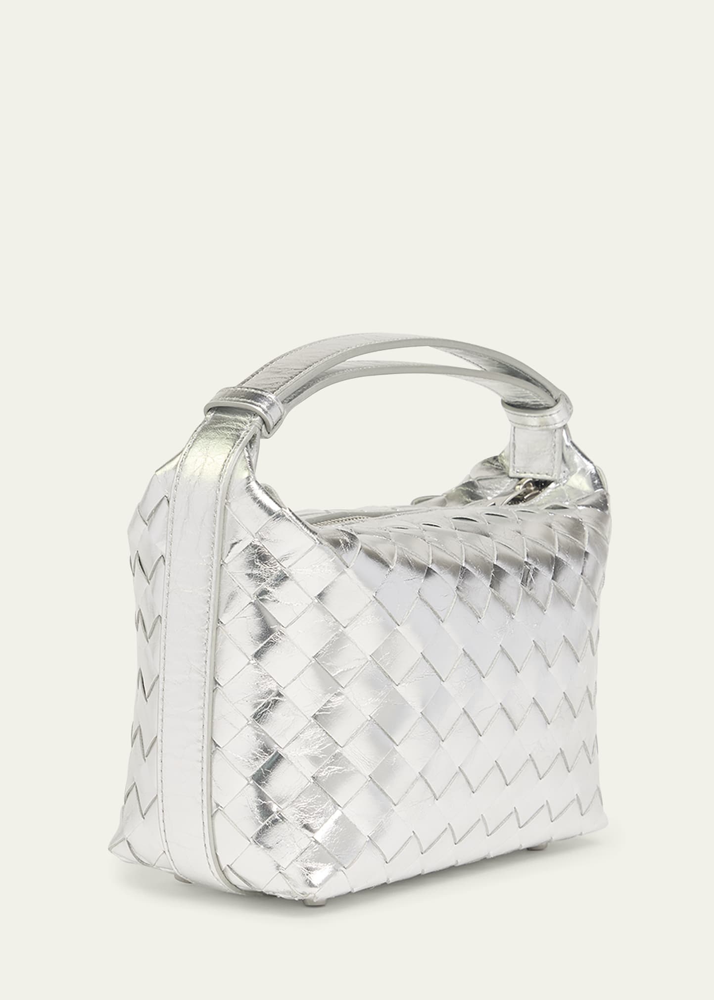 Mini Wallace Metallic Leather Shoulder Bag - 2
