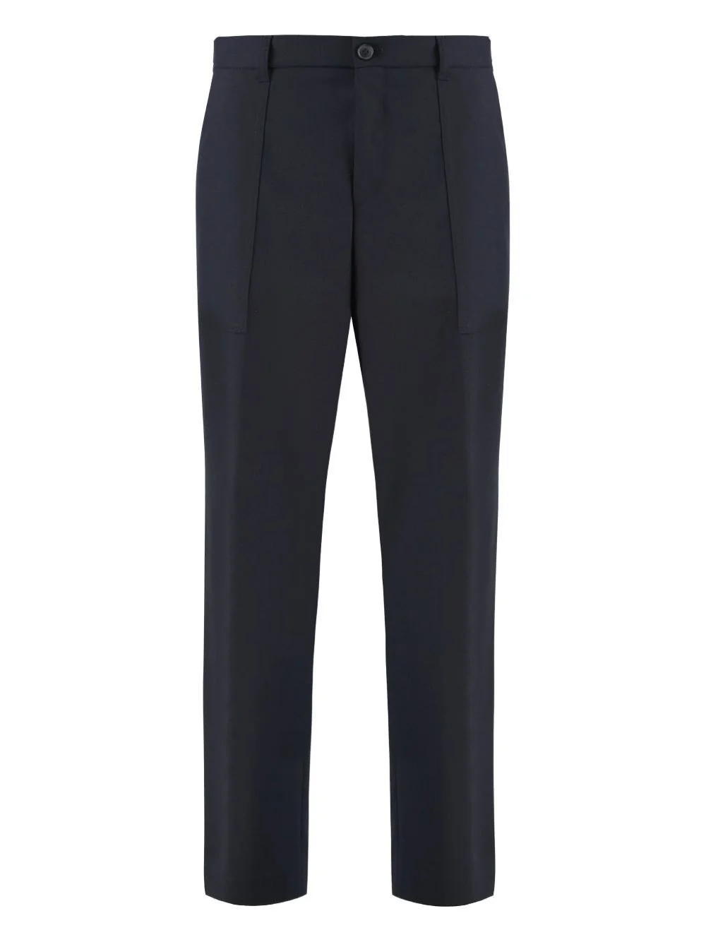 side-pocket wool trousers - 1