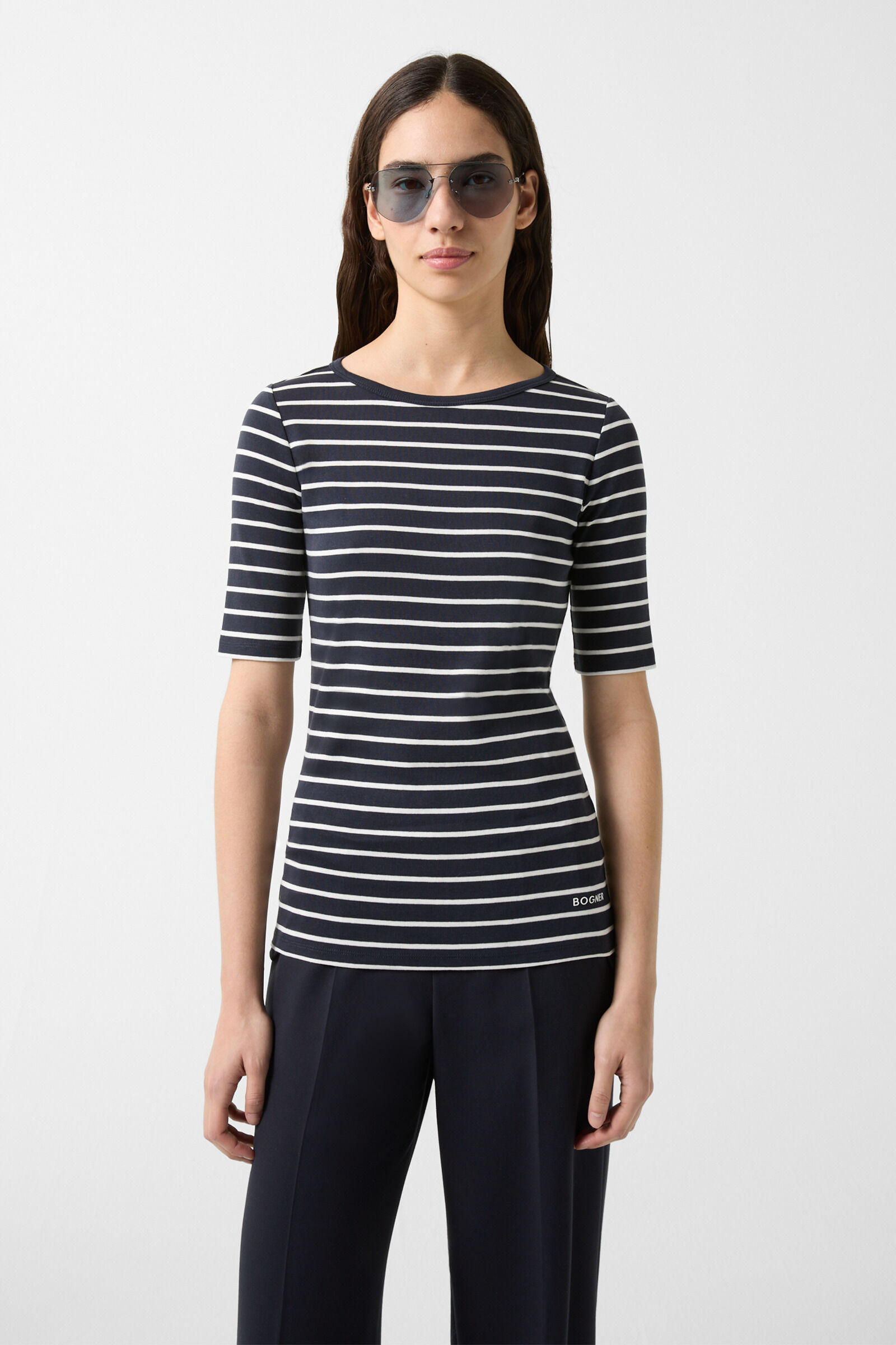 Louna T-shirt in Dark blue/White - 2