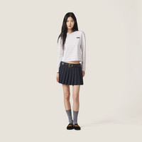 Miu Miu Long-sleeved cotton jersey T-shirt | REVERSIBLE 