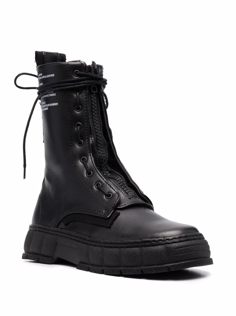 VIRÓN vegan leather combat boots outlook