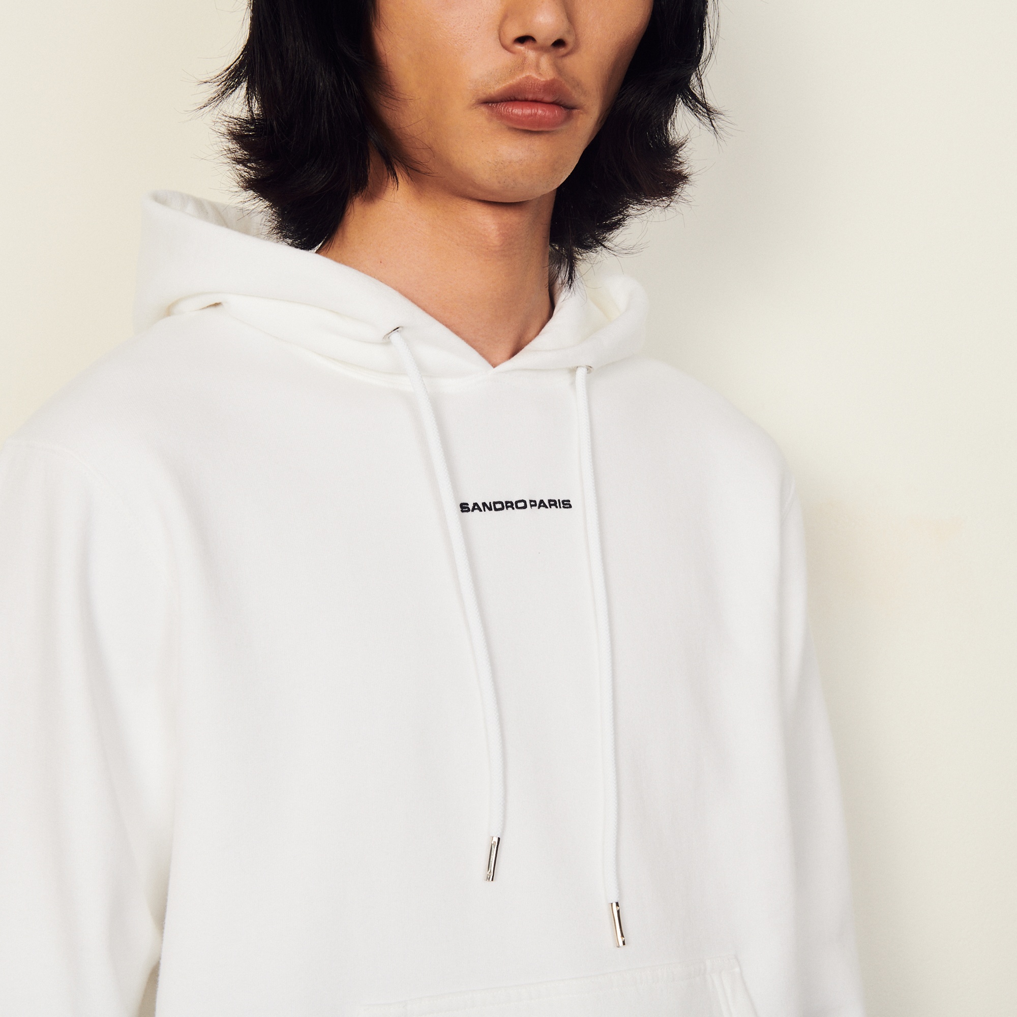 Hoodie sweatshirt with logo embroidery - 5
