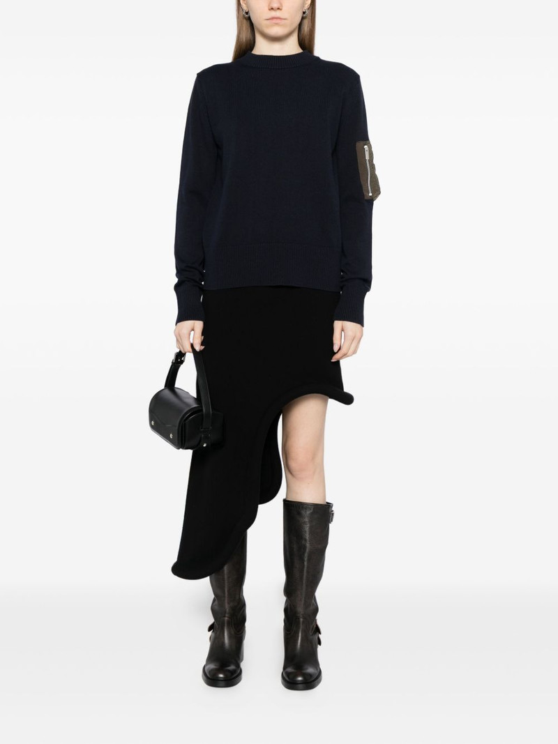 sacai nylon-patch jumper outlook