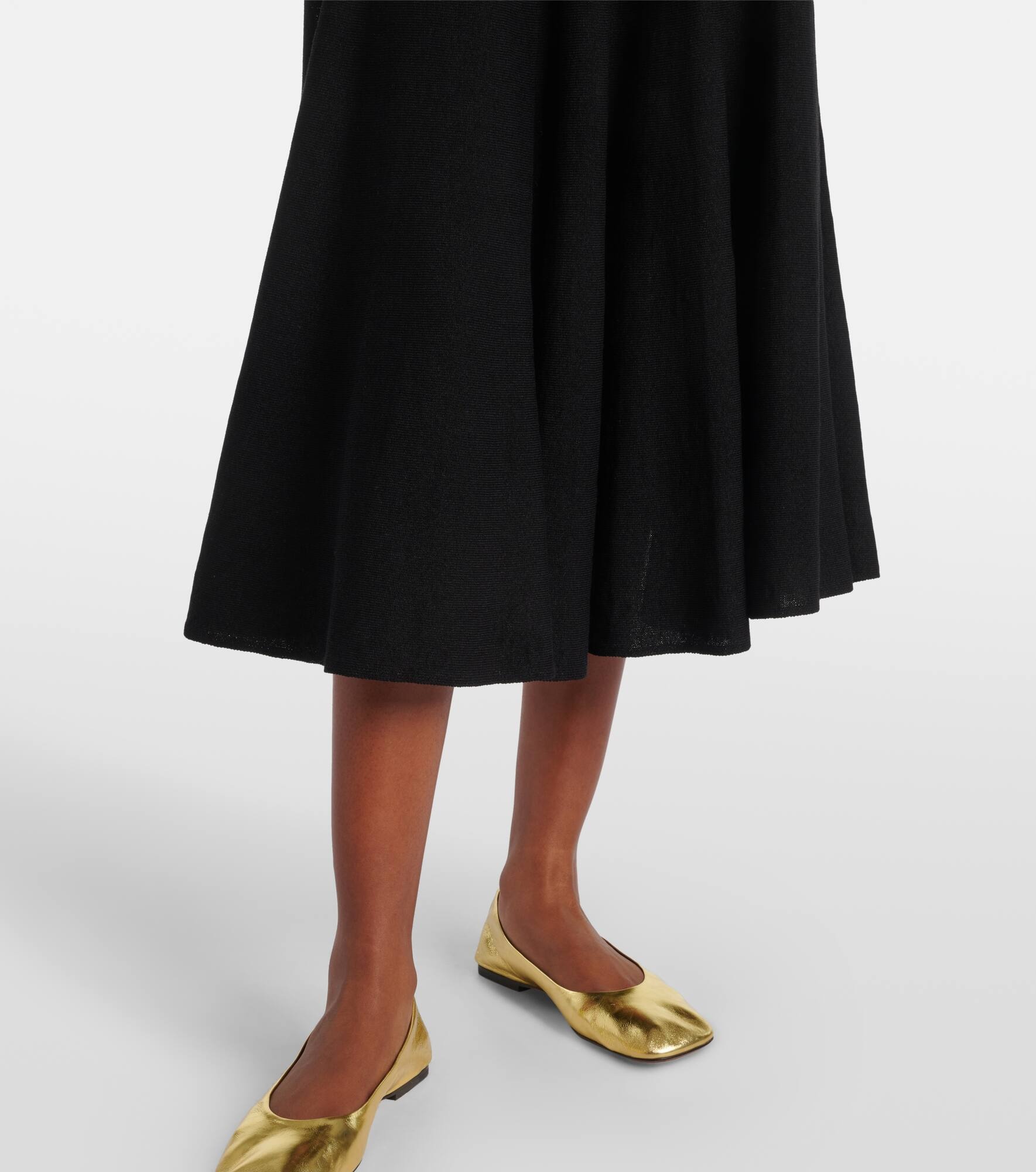 Jaliah linen and cotton-blend midi skirt - 5