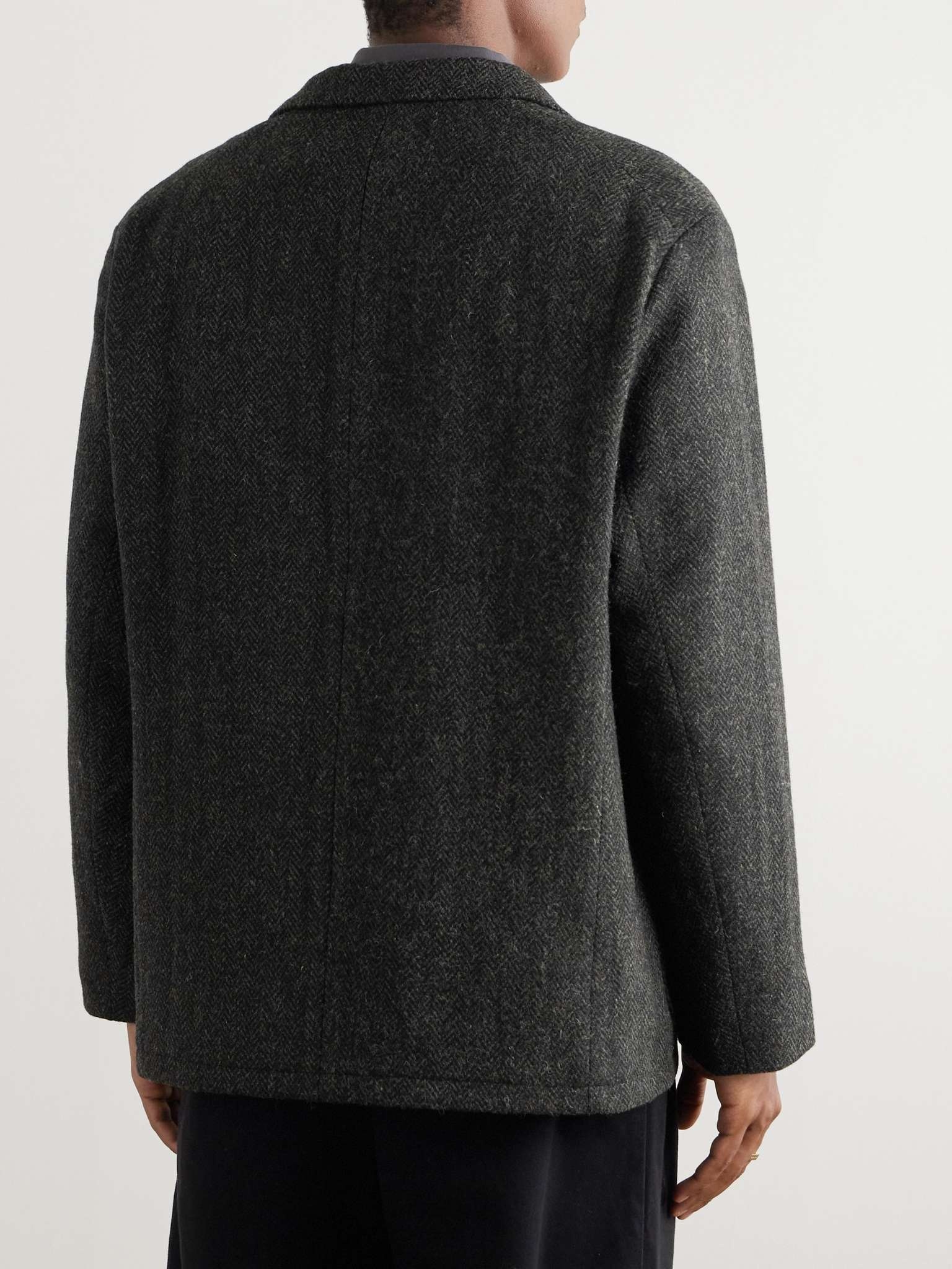 Herringbone Wool Harris Tweed Blazer - 4