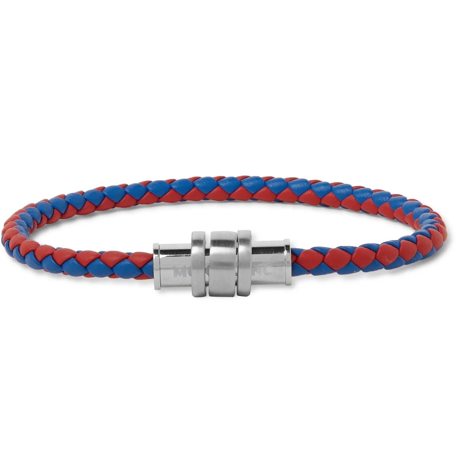 Braided Leather and Stainless Steel Bracelet - 3