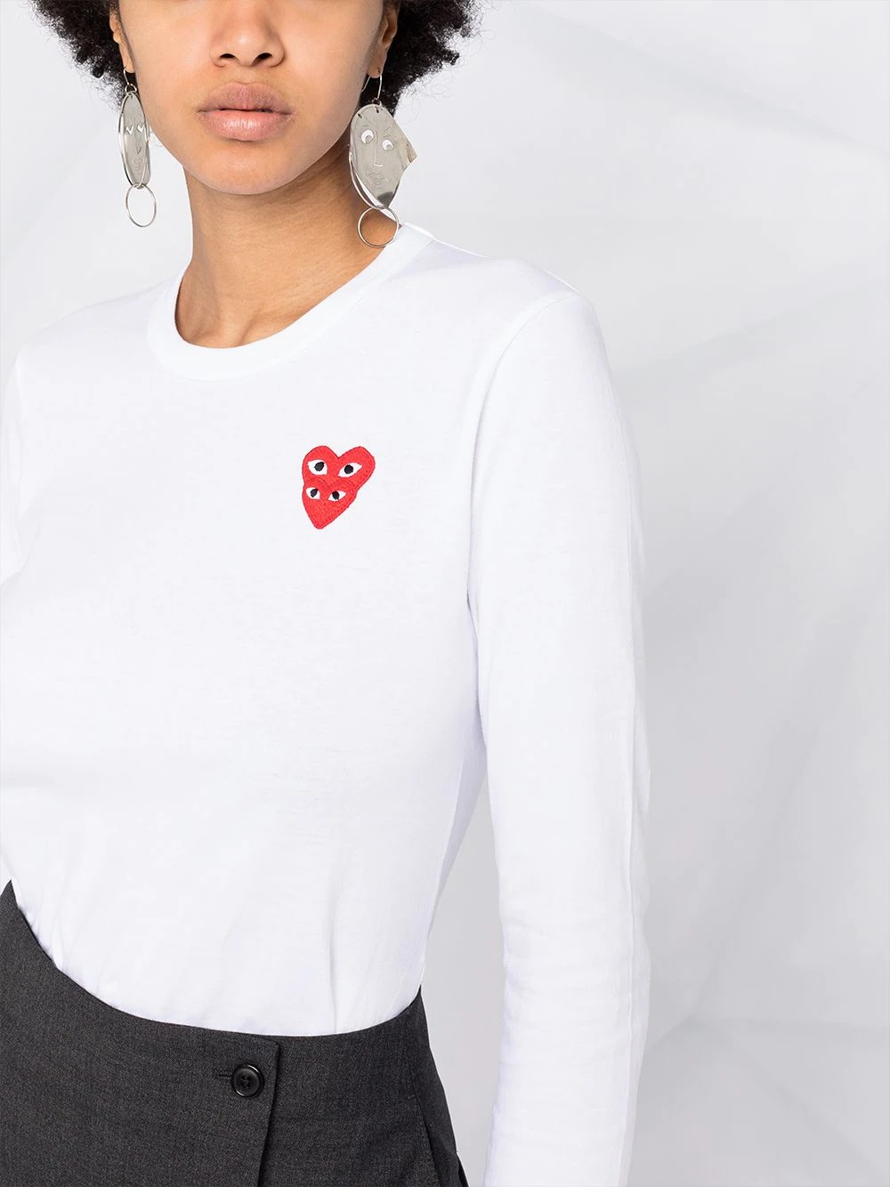 embroidered-logo longsleeved top - 3