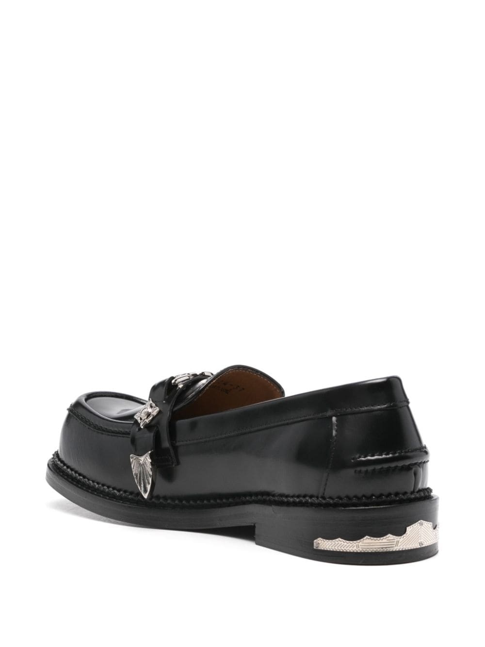 metallic-detail loafers - 3