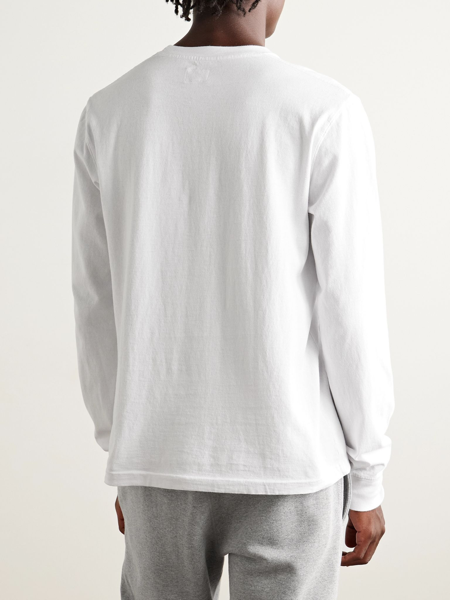 Logo-Print Recycled Cotton-Jersey T-Shirt White - 4