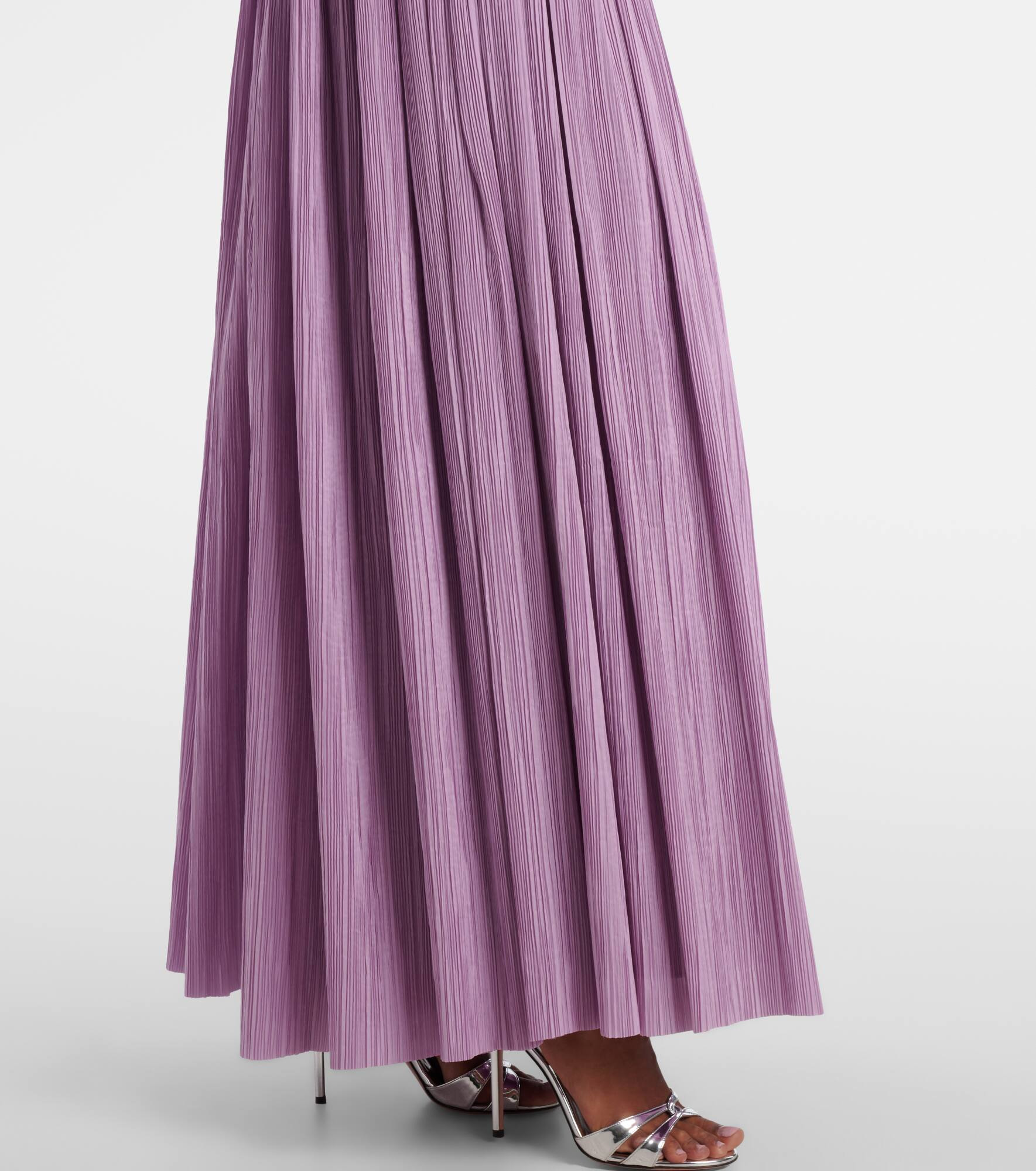 Aubriella gathered plisse gown - 5
