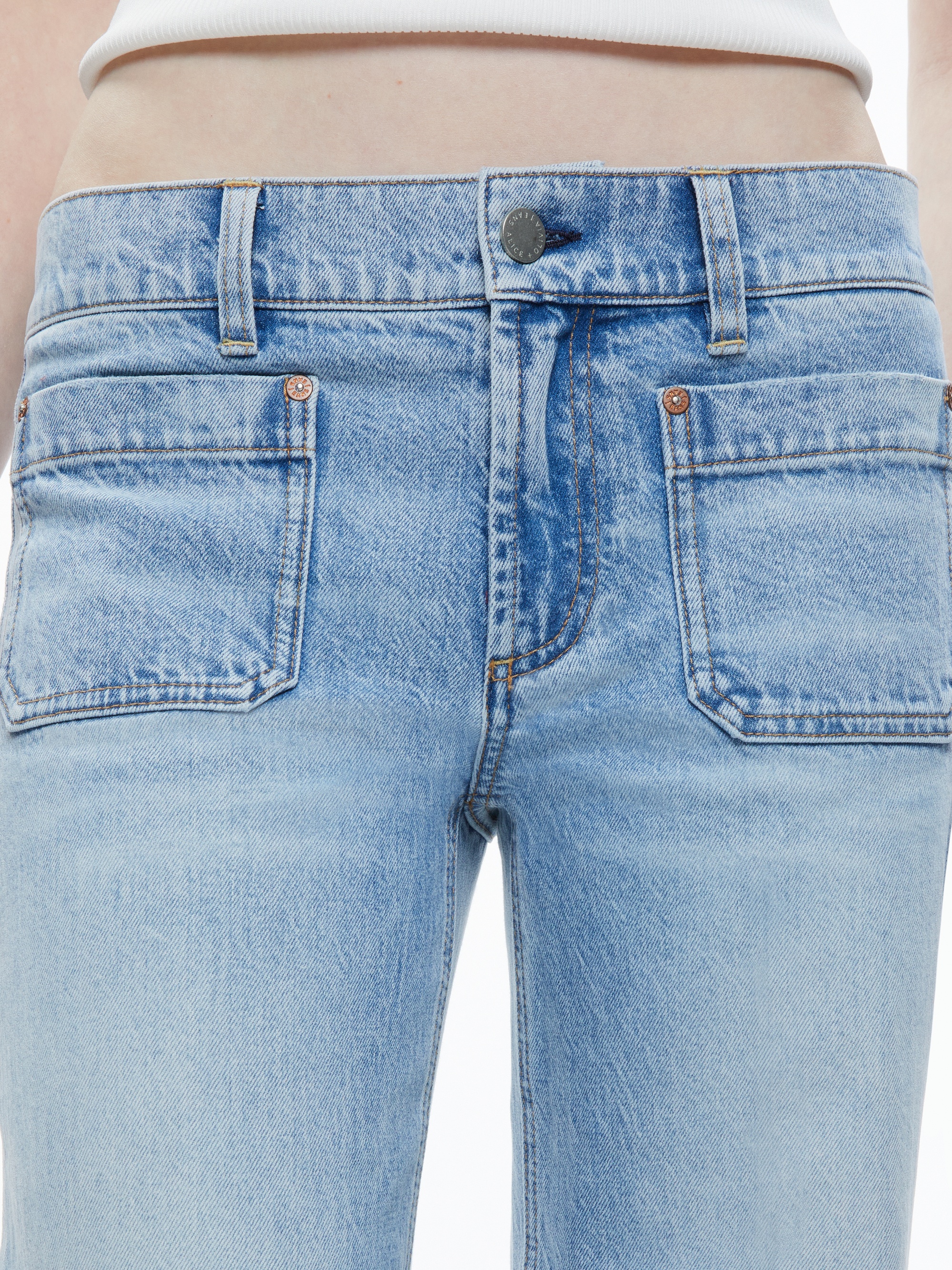 BRIAN PATCH POCKET WIDE LEG JEAN - 5